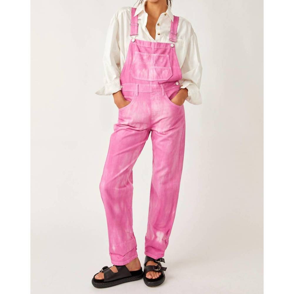 Free People Pink Women Jeans Overalls NWT